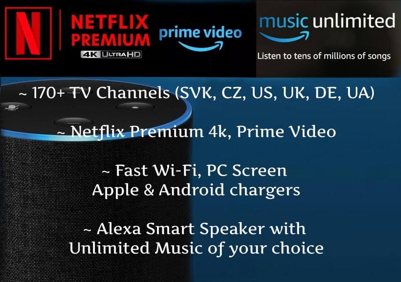 E1 Luxury Oldtown Apt - 2X Parking, Foodstore, Pcscreen, Netflix, Unlimited Music, Crib, Babychair, Fastwifi, Aircon Kosice Luaran gambar